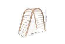 Load image into Gallery viewer, Natural Wood color Transformable Pikler triangle and arch

