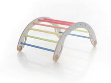Load image into Gallery viewer, Pastel Rainbow Arch, Adjustable climbing triangle, Piklers triangle and Arch set
